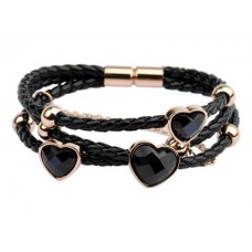 Bratara titanium si piele ecologica Bratara titanium si piele ecologica