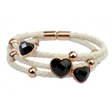 Bratara titanium si piele ecologica