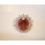 Inel placat cu aur 18K si pietre zircon