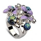 Inel alama placat cu aur 14K,decorat cu pietre zirconiu Inel alama placat cu aur 14K,decorat cu pietre zirconiu